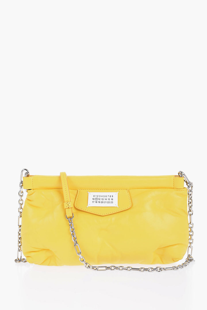 Maison Margiela MM11 Leather Quilted Clutch with Removable Shoulder Straps
