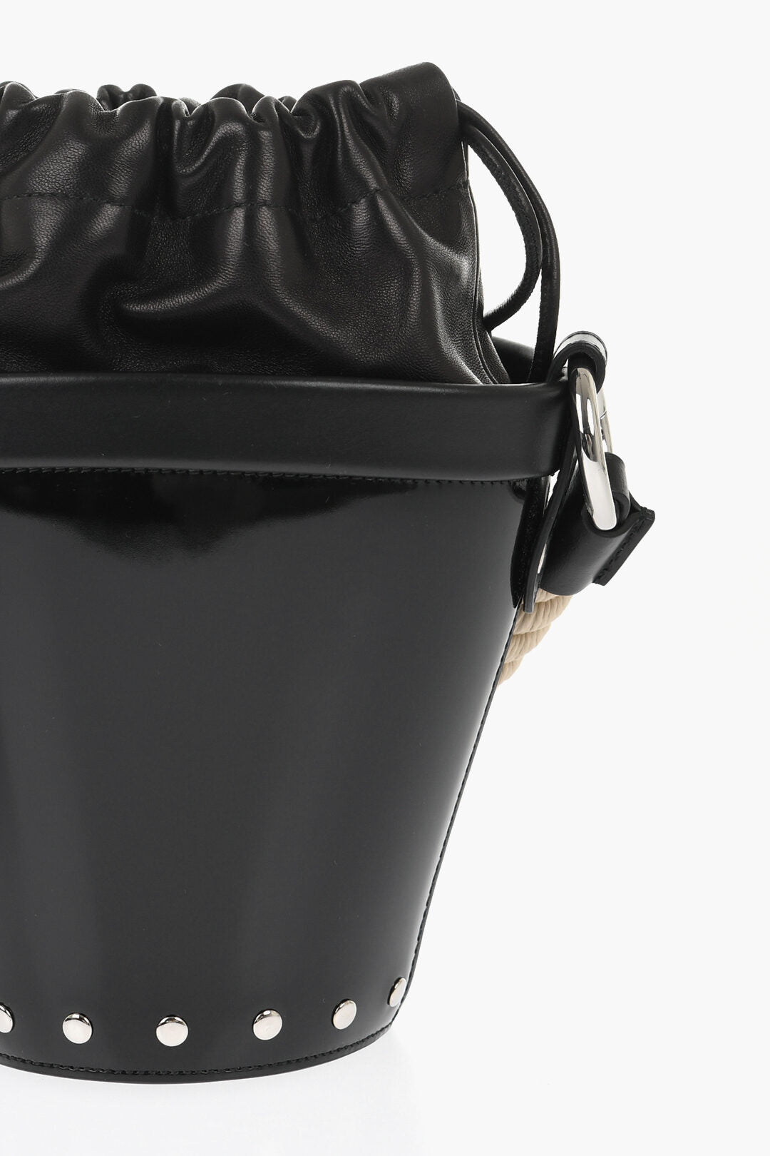 Maison Margiela MM11 Patent Letaher Bucket Bag with Removable Strap