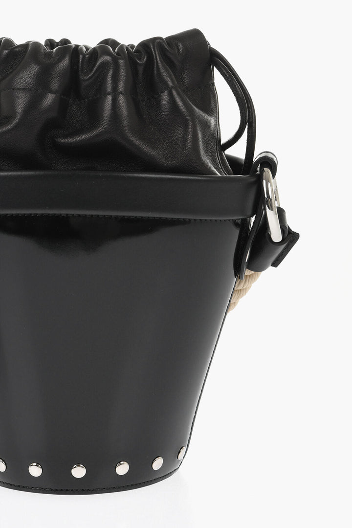 Maison Margiela MM11 Patent Letaher Bucket Bag with Removable Strap