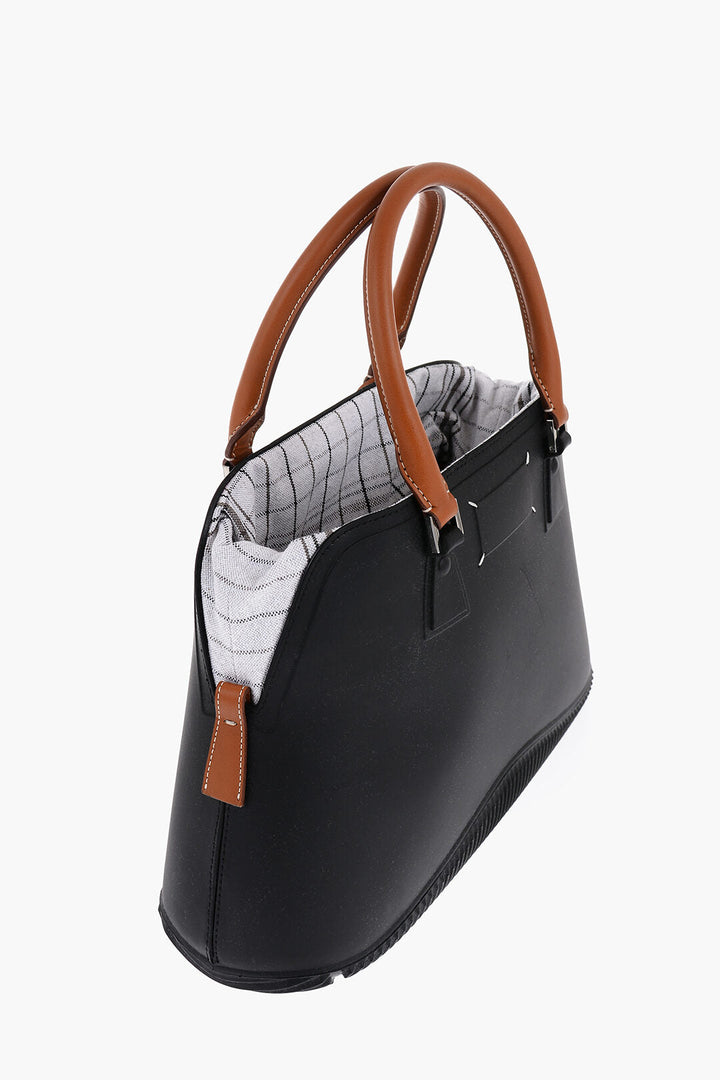 Maison Margiela MM11 Rubber Hand Bag with Leather Trims