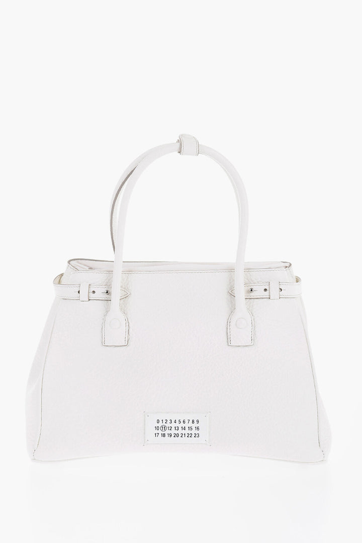 Maison Margiela MM11 Textured Leather Hand Bag with Removable Shoulder Strap