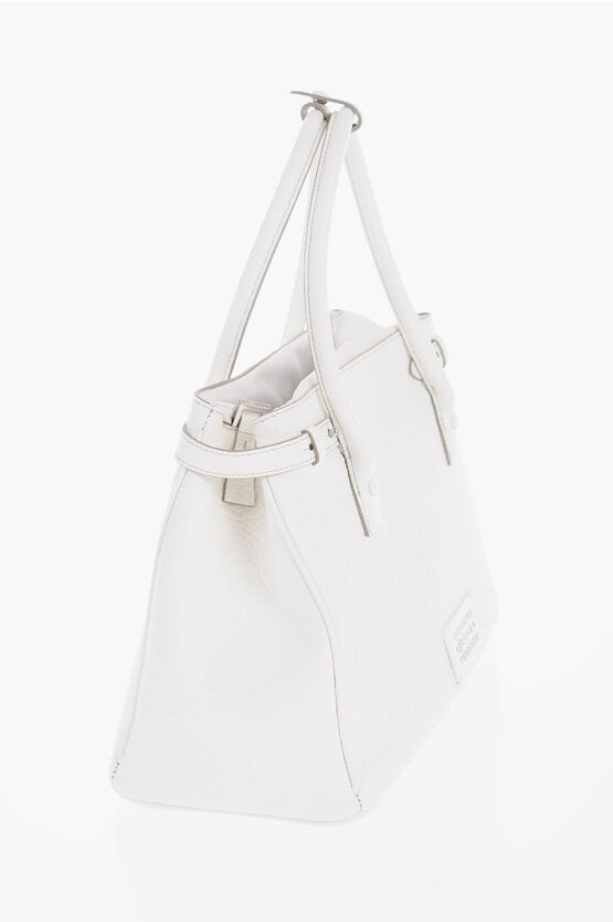 Bolso de mano de piel texturizada con correa de hombro extraíble MM11 de Maison Margiela