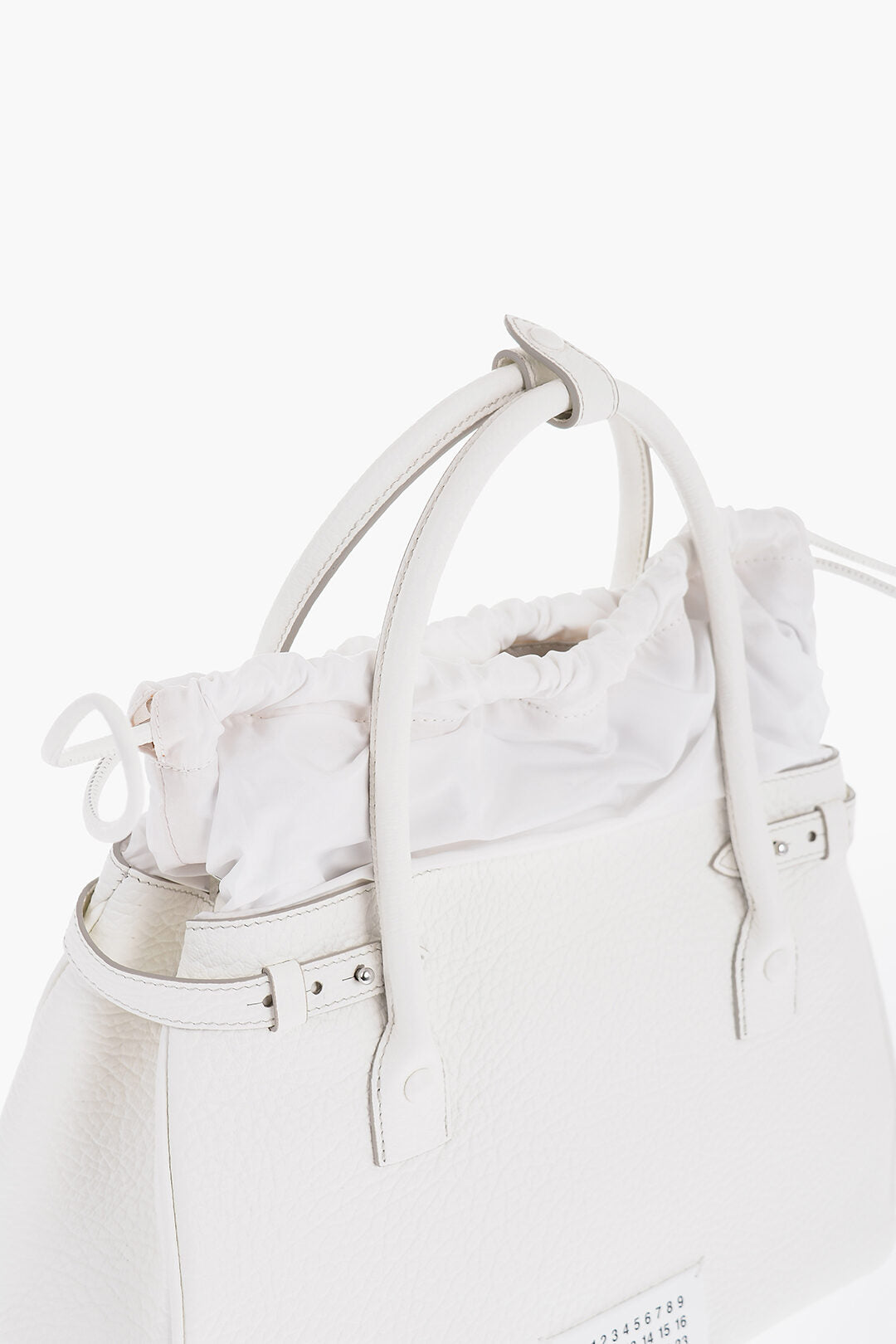 Maison Margiela MM11 Textured Leather Hand Bag with Removable Shoulder Strap