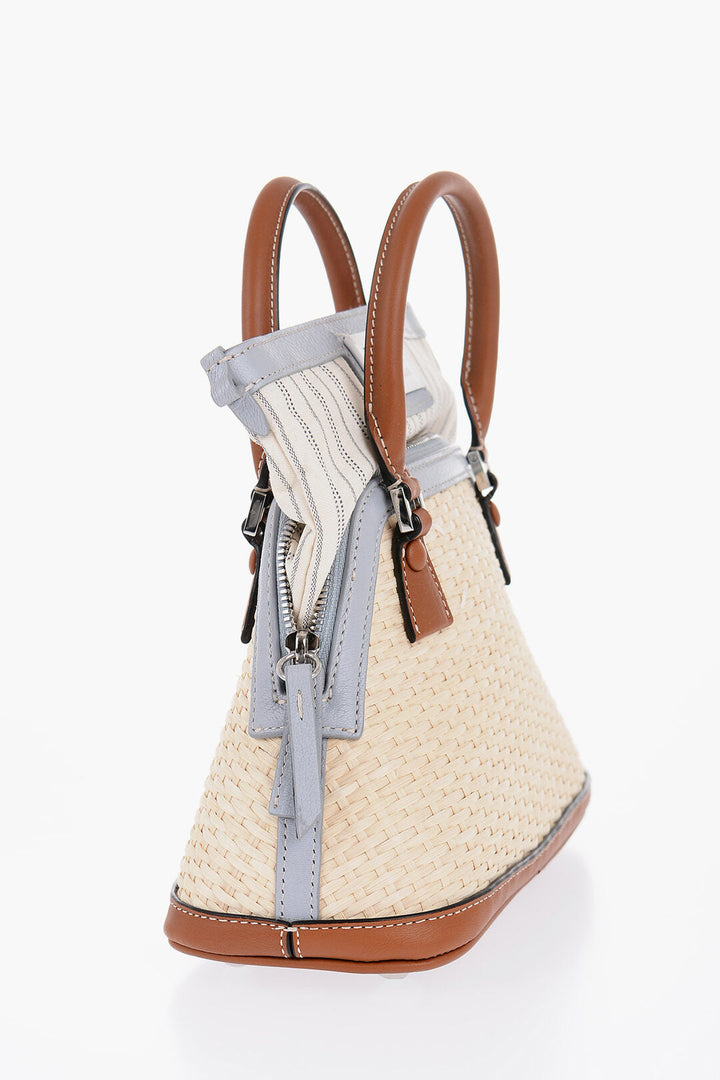 Maison Margiela MM11 Woven Rafia Bag with Contrasting Detail