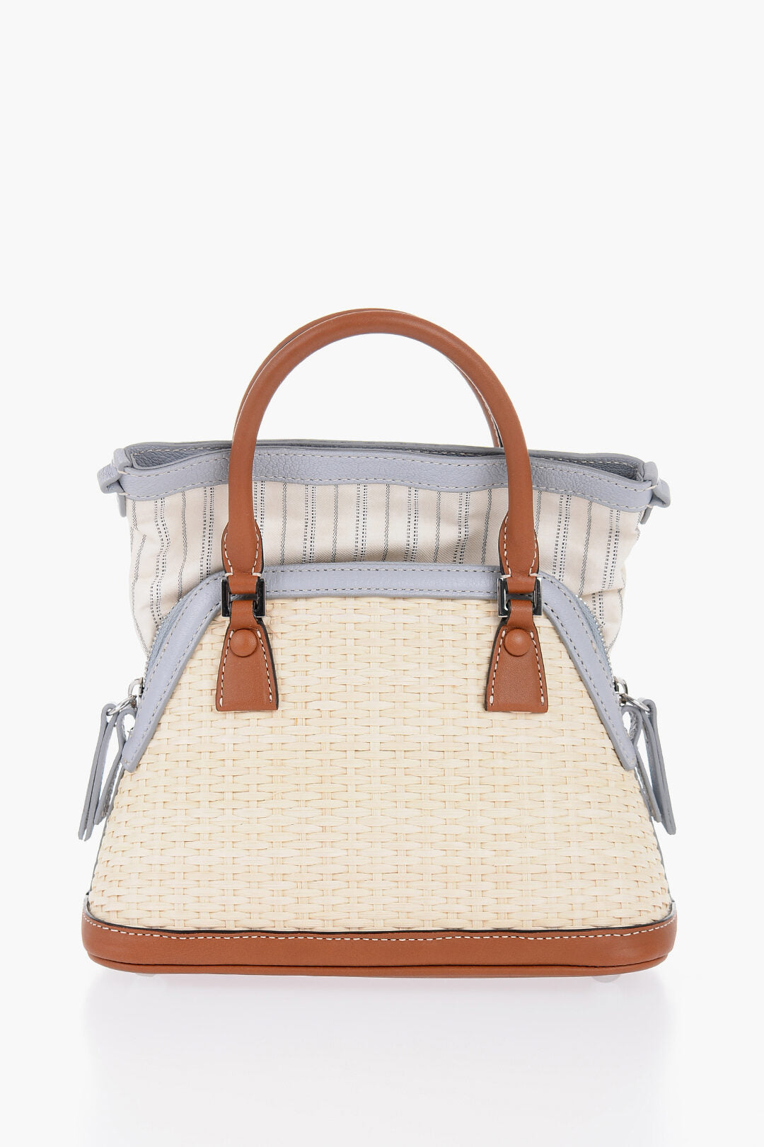 Maison Margiela MM11 Woven Rafia Bag with Contrasting Detail