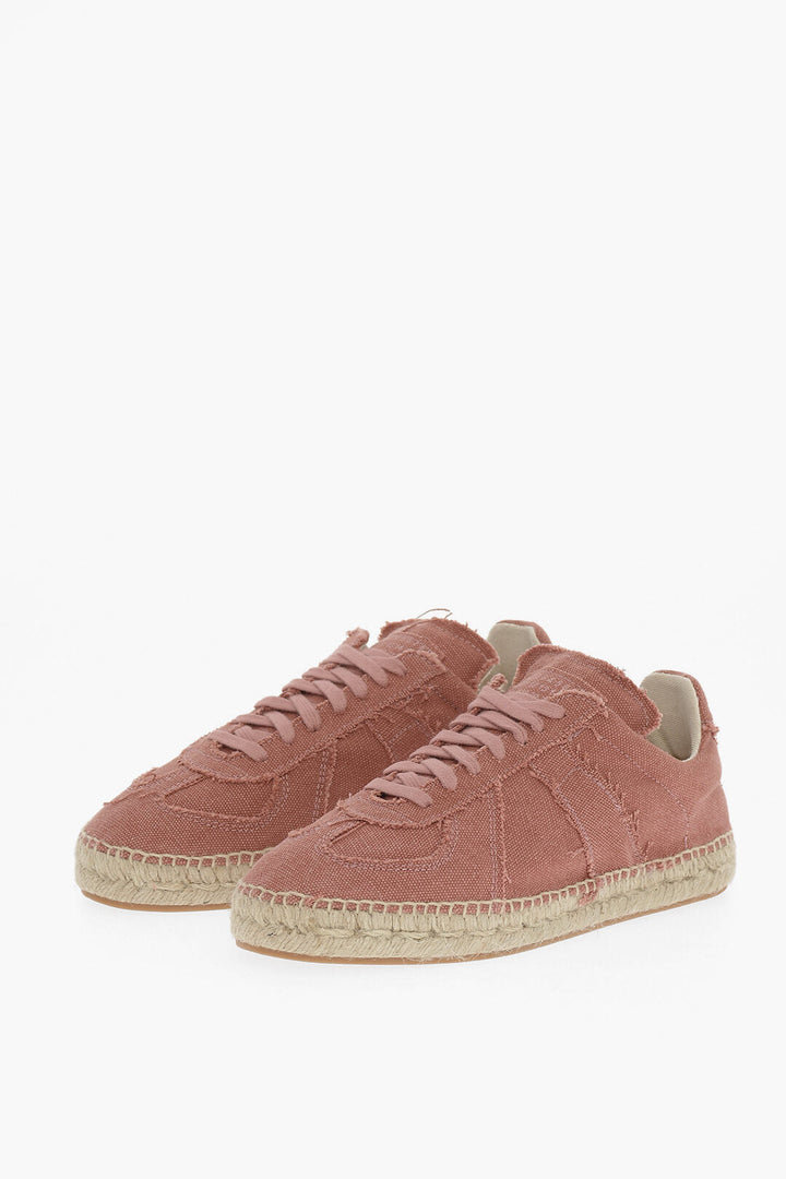 Maison Margiela MM22 Canvas Low Top Sneakers with Jute Detail
