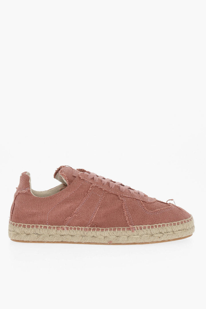 Maison Margiela MM22 Canvas Low Top Sneakers with Jute Detail