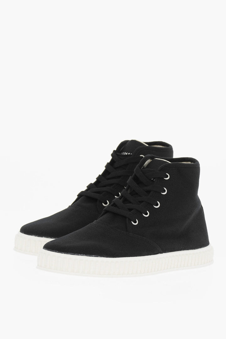 Maison Margiela MM22 Solid Color Cotton High-Top Sneakers