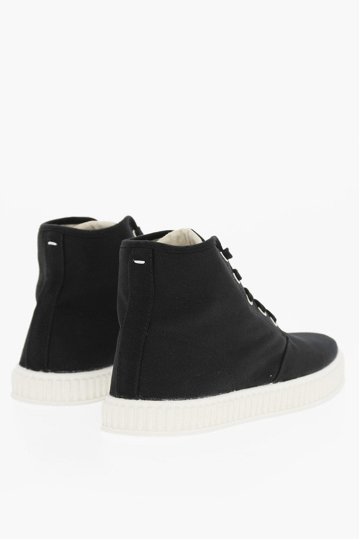Maison Margiela MM22 Solid Color Cotton High-Top Sneakers