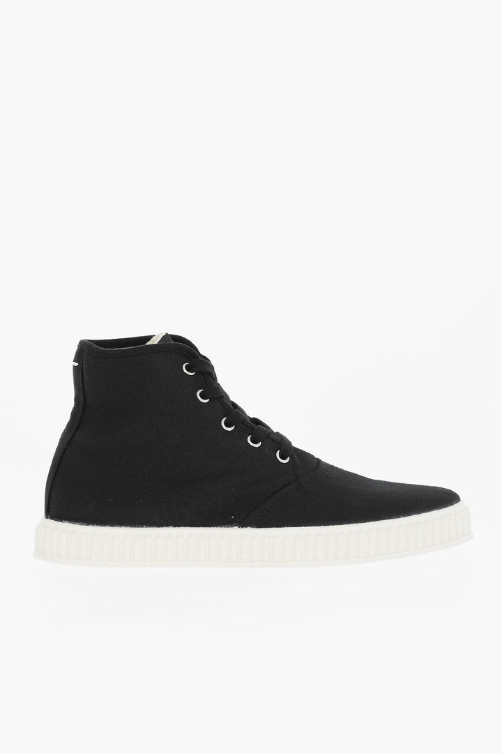 Maison Margiela MM22 Solid Color Cotton High-Top Sneakers