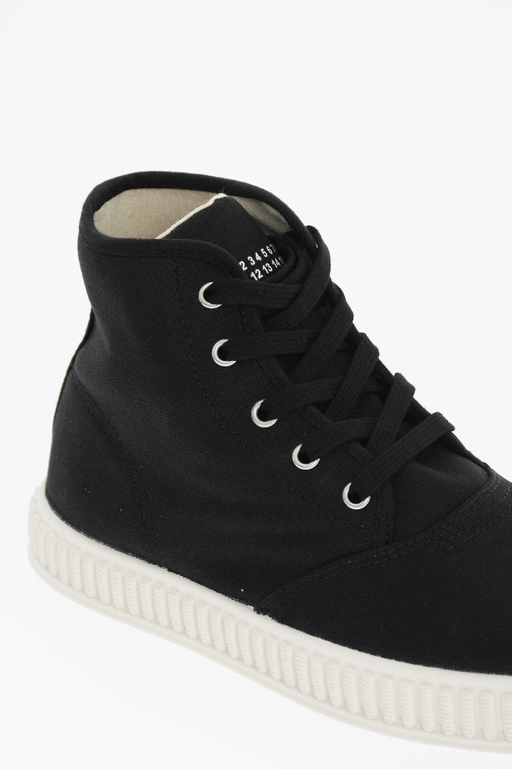 Maison Margiela MM22 Solid Color Cotton High-Top Sneakers