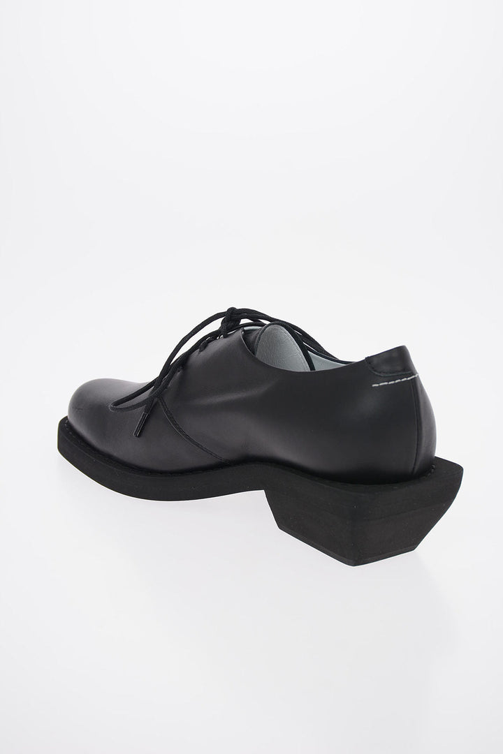 Maison Margiela MM6 5cm Leather Oxford Shoes with Heel