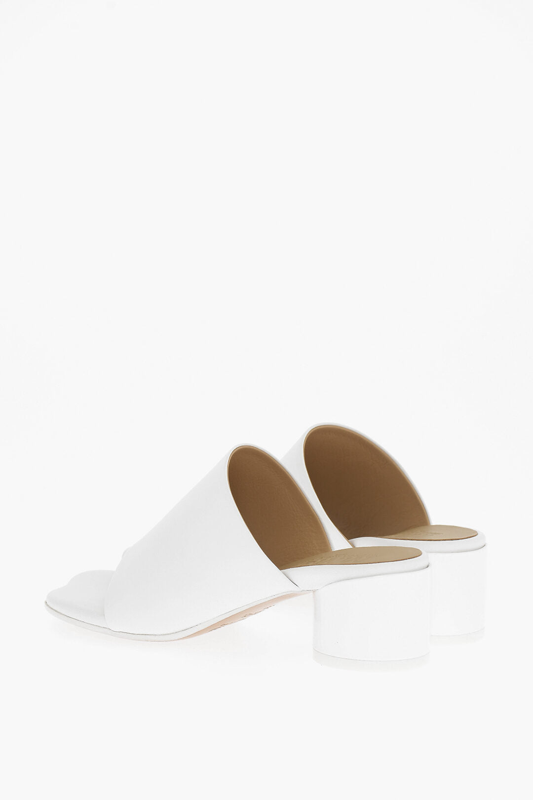 Maison Margiela MM6 Leather Thong Sandals with Lacquered Heel 5cm