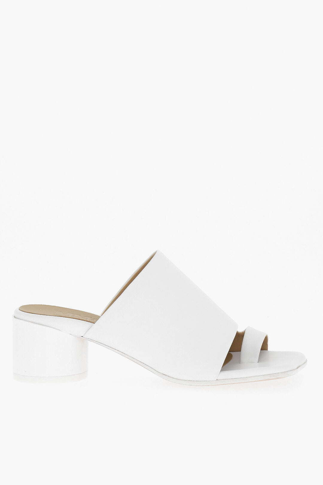 Maison Margiela MM6 Leather Thong Sandals with Lacquered Heel 5cm