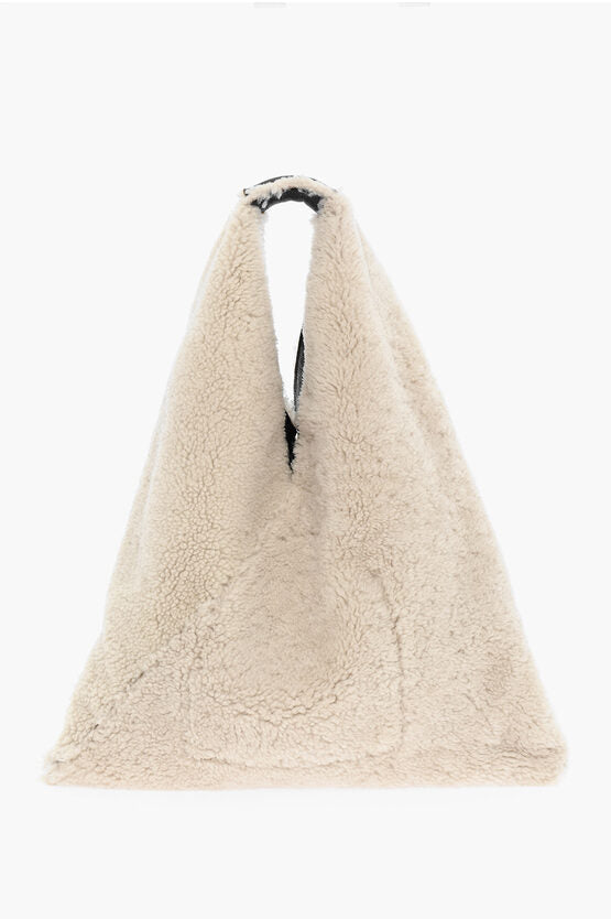 Bolso japonés MM6 de piel texturizada con interior de piel de oveja de Maison Margiela