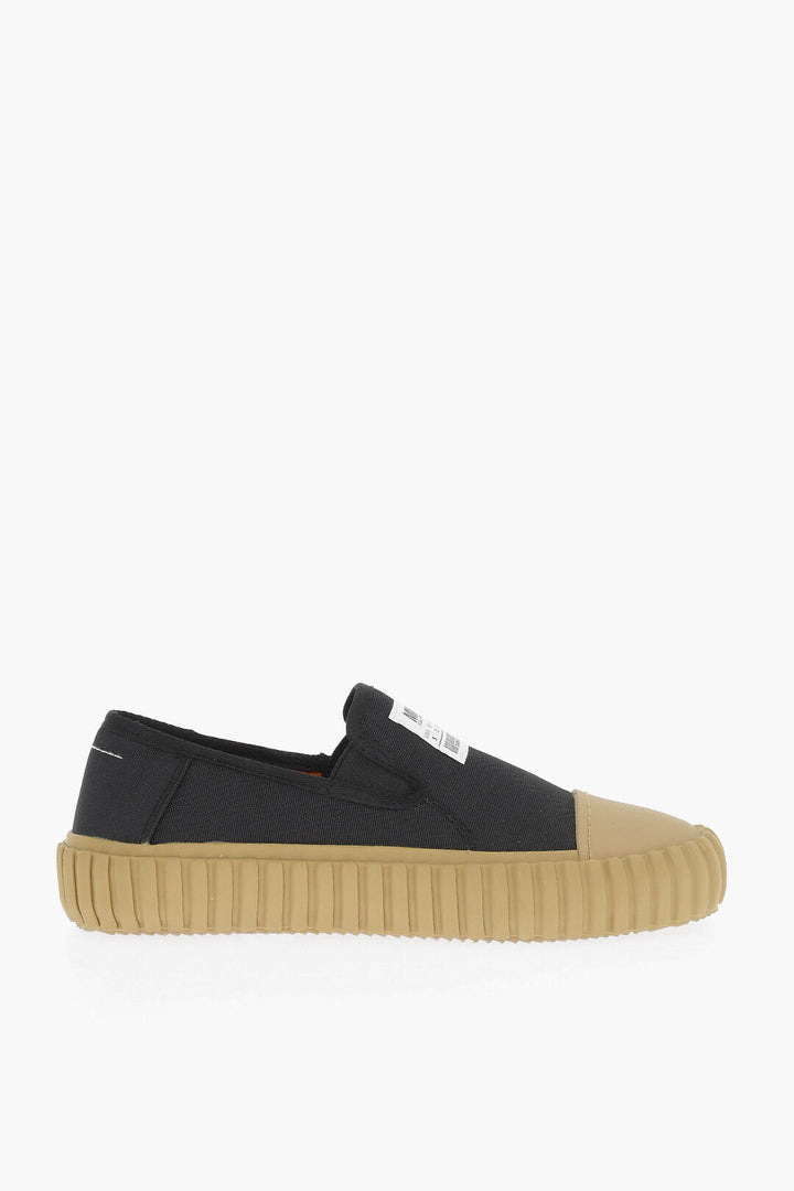 Maison Margiela MM6 Two-Tone Slip -On Sneakers with Vulcanized Sole