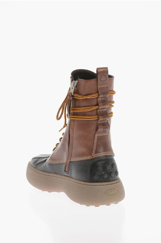 Tod's MONCLER Genius & PALM ANGELS x TOD'S Leather Lace-Up Boots