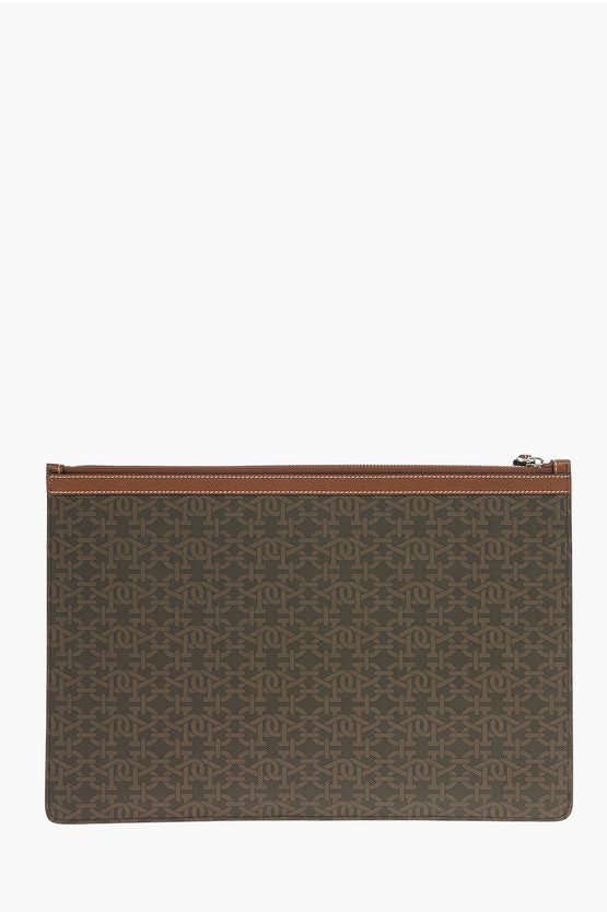 Bally Monogram Leather BOLLIS Clutch Bag with Logo