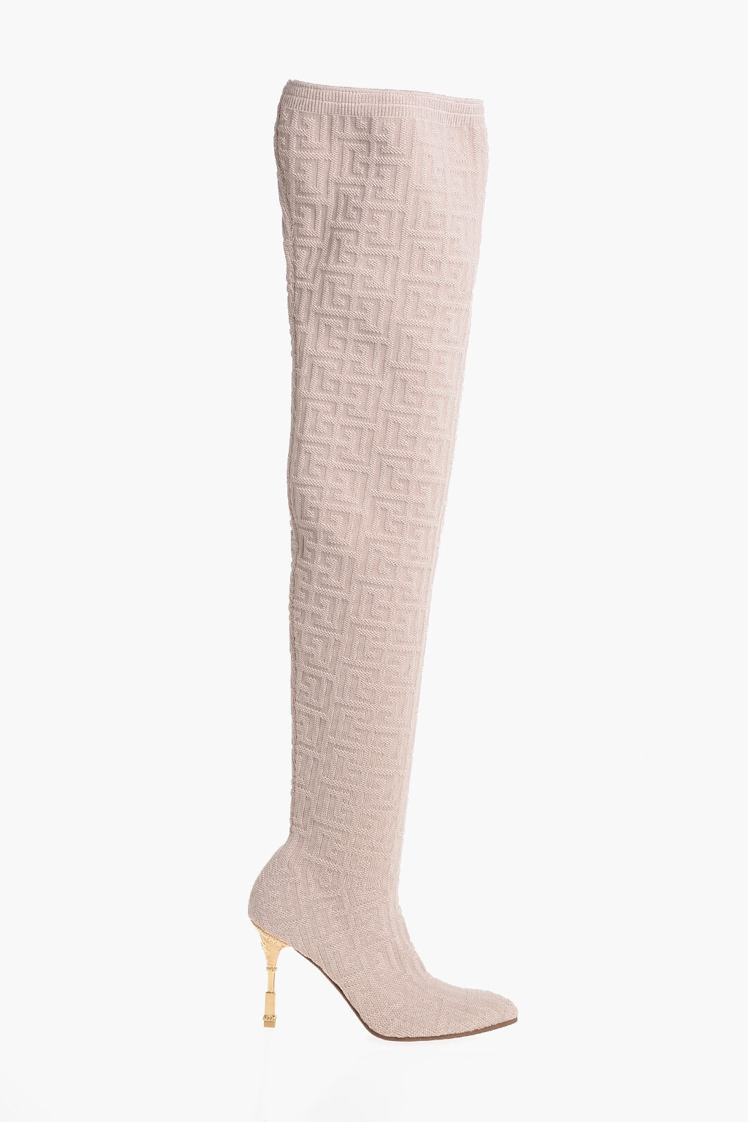 Balmain Monogrammed Over-the-knee Boots