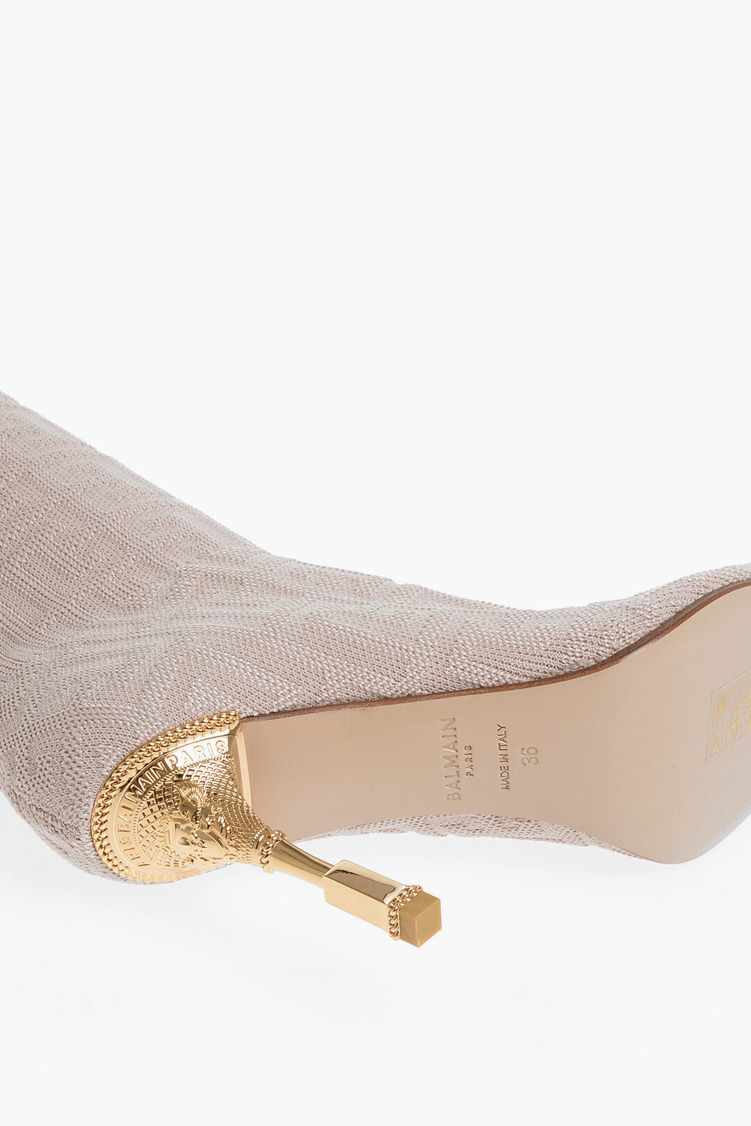 Balmain Monogrammed Over-the-knee Boots