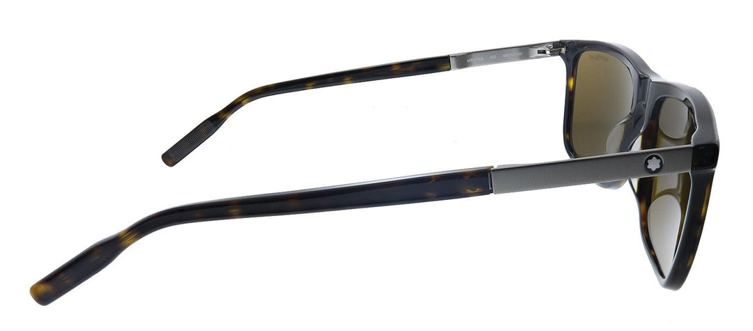 MontblancSunglasses - MontBlanc MB 0116S 002 Rectangle Acetate Havana Sunglasses with Brown Lens - MB_0116S_002 - Ask Me Wear