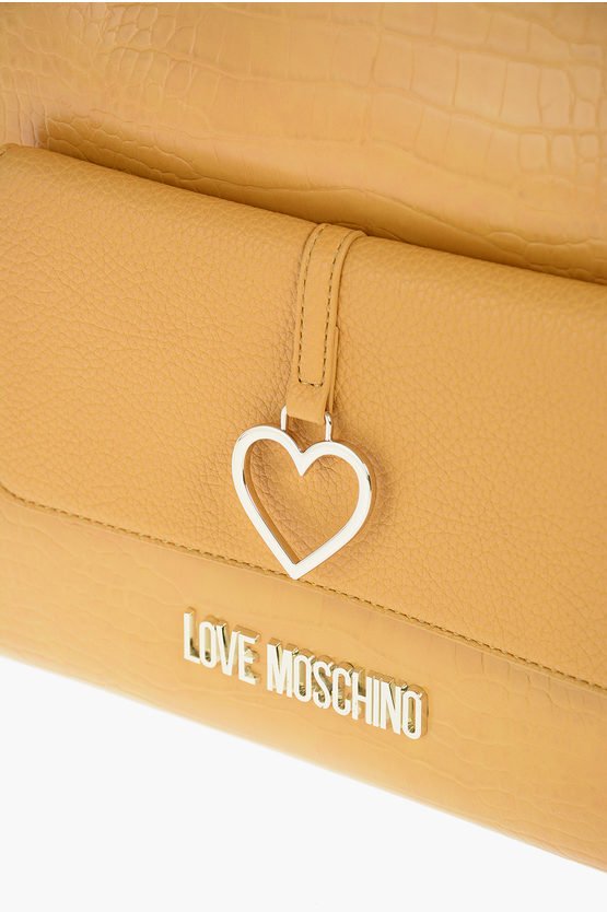 Bags - Moschino LOVE crocodile printed faux leather Tote bag - 8051042674720 - Ask Me Wear