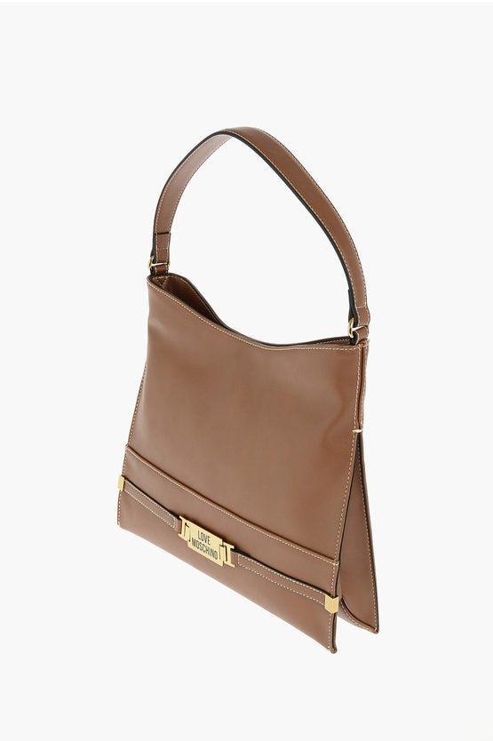 Bags - Moschino LOVE faux leather bag with golden logo - 8051042282567 - Ask Me Wear