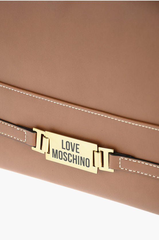 Bags - Moschino LOVE faux leather bag with golden logo - 8051042282567 - Ask Me Wear