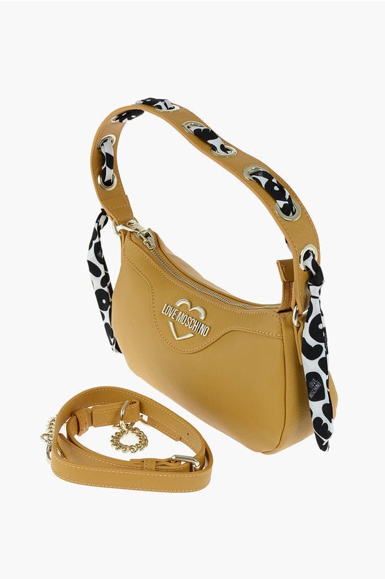 Bags - Moschino LOVE faux leather baguette bag with neckerchief - 8051042674447 - Ask Me Wear