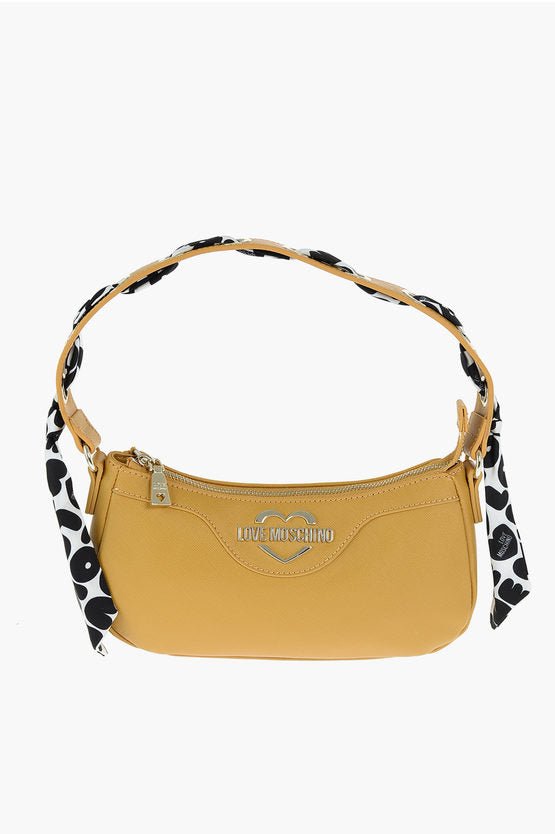 Bags - Moschino LOVE faux leather baguette bag with neckerchief - 8051042674447 - Ask Me Wear