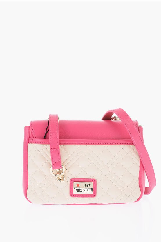 Bags - Moschino LOVE faux leather crossbody bag with quilted heart - 8054400007017 - Ask Me Wear