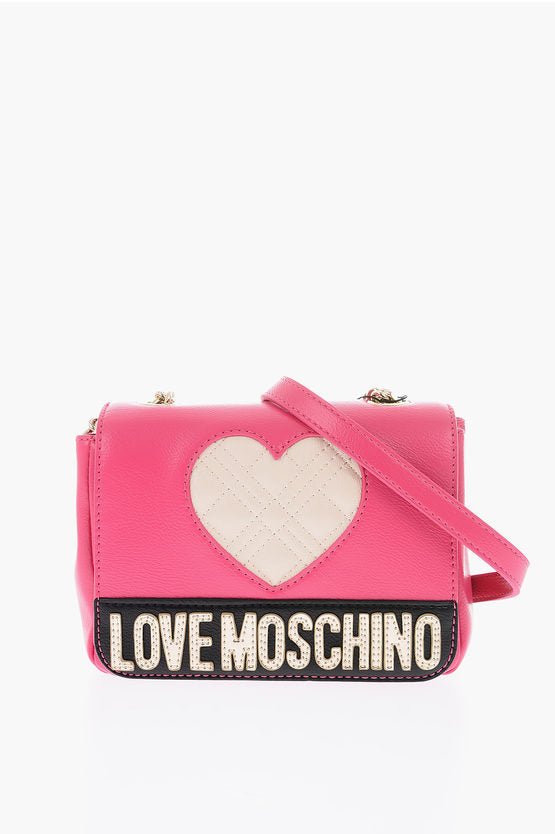 Bags - Moschino LOVE faux leather crossbody bag with quilted heart - 8054400007017 - Ask Me Wear