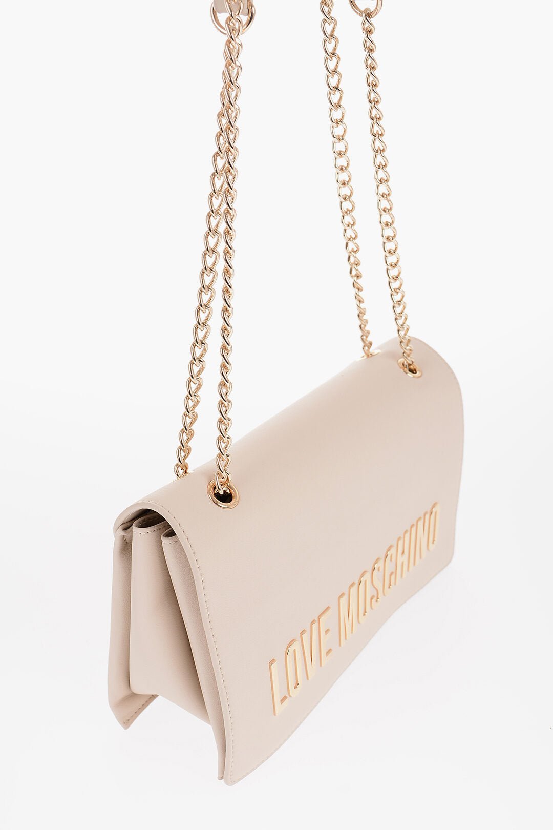 Other - Moschino LOVE Faux Leather Shoulder Bag with Golden Logo - 8050537779438 - Ask Me Wear