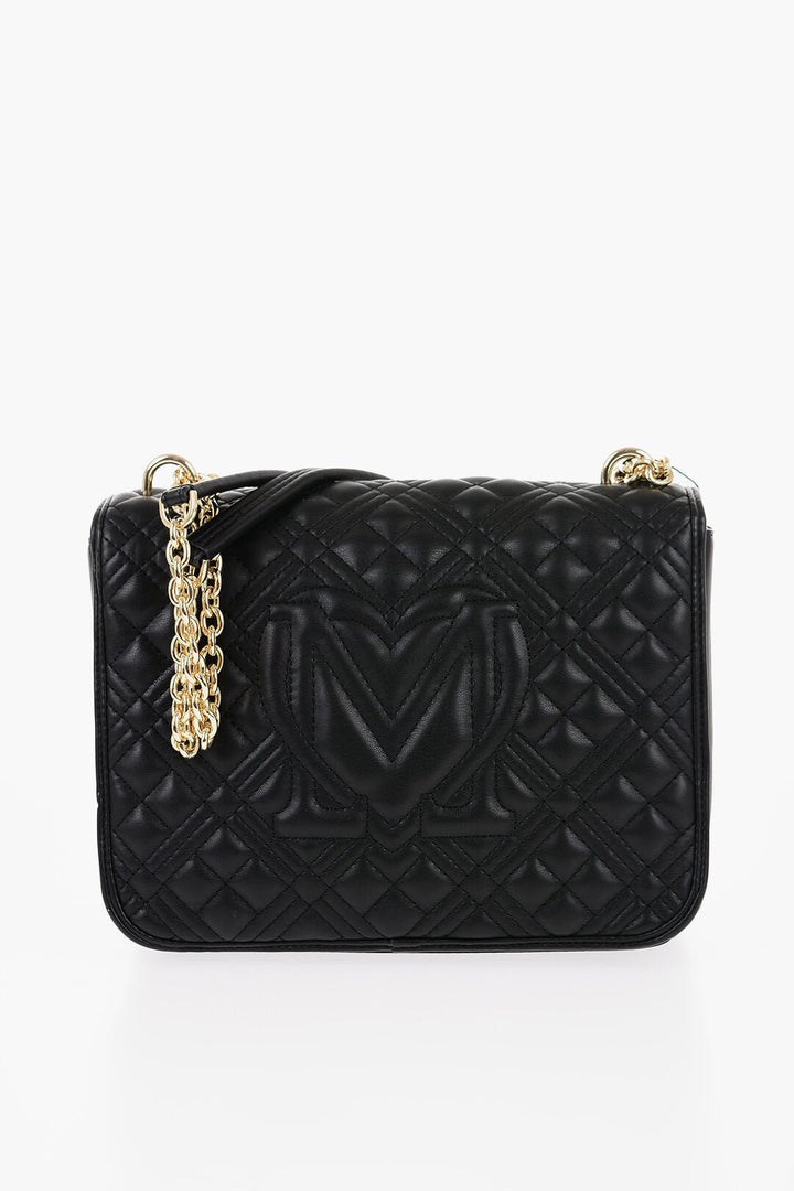 Other - Moschino LOVE Quilted Faux Leather Shoulder Bag with Golden Logo - 8059022743916 - Ask Me Wear