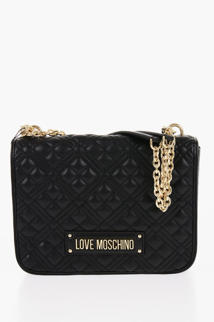 Other - Moschino LOVE Quilted Faux Leather Shoulder Bag with Golden Logo - 8059022743916 - Ask Me Wear