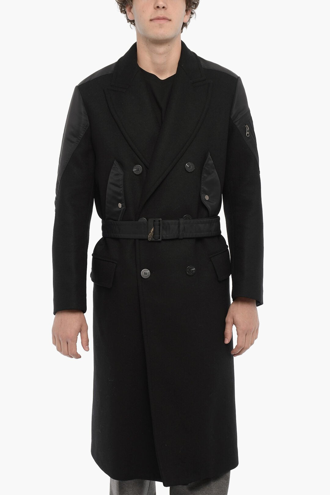 Other - Neil Barrett Double Fabric Slim Fit HYBRID Trench with Belt - 7417303375217 - Ask Me Wear