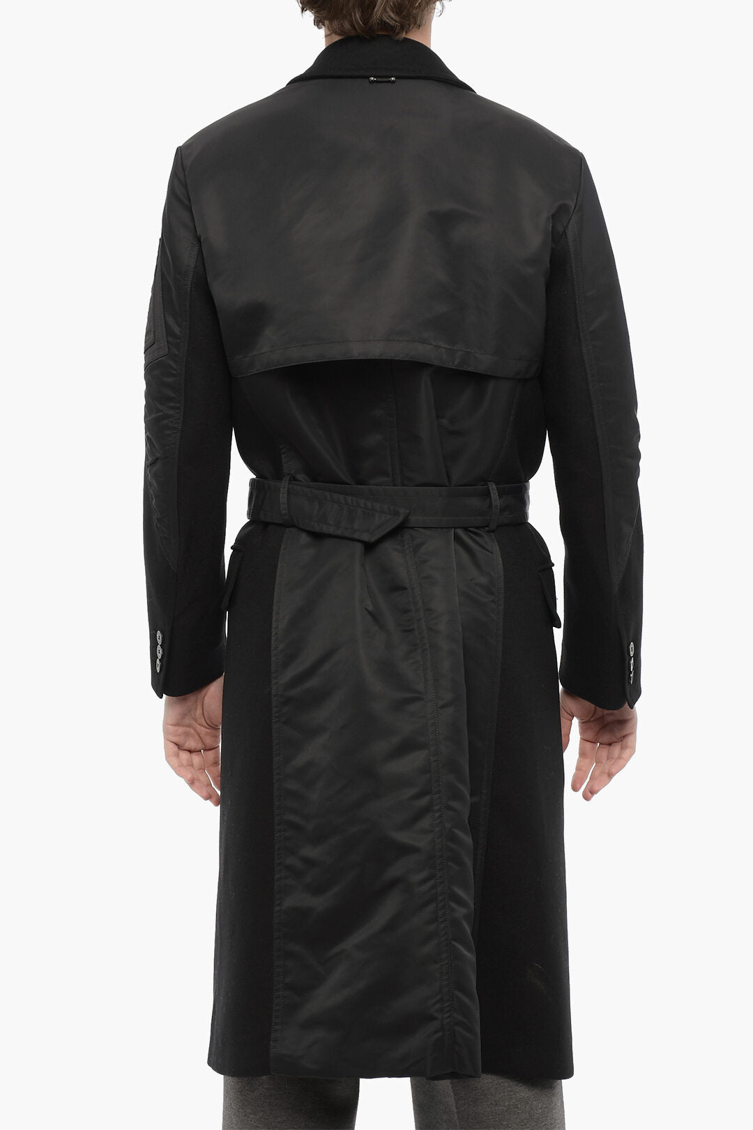 Other - Neil Barrett Double Fabric Slim Fit HYBRID Trench with Belt - 7417303375217 - Ask Me Wear