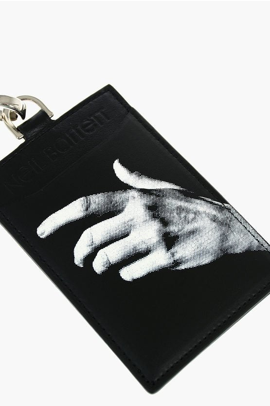 Accessories - Wallets & Card Holders - Neil Barrett Leather THE OTHER HAND Badge Holder - 7417302426705 - Ask Me Wear