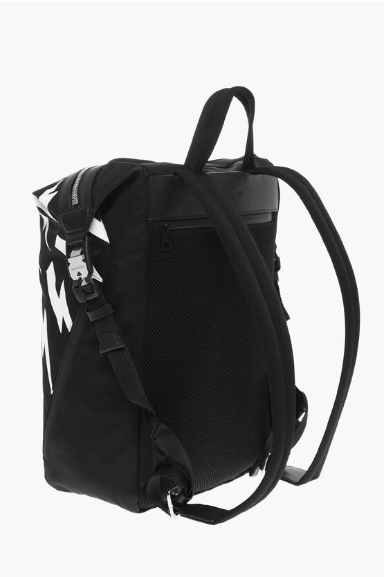 Bags - Neil Barrett Nylon FAIR - ISLE THUNDERBOLT Backpack with Leather Details - 7417303266652 - Ask Me Wear