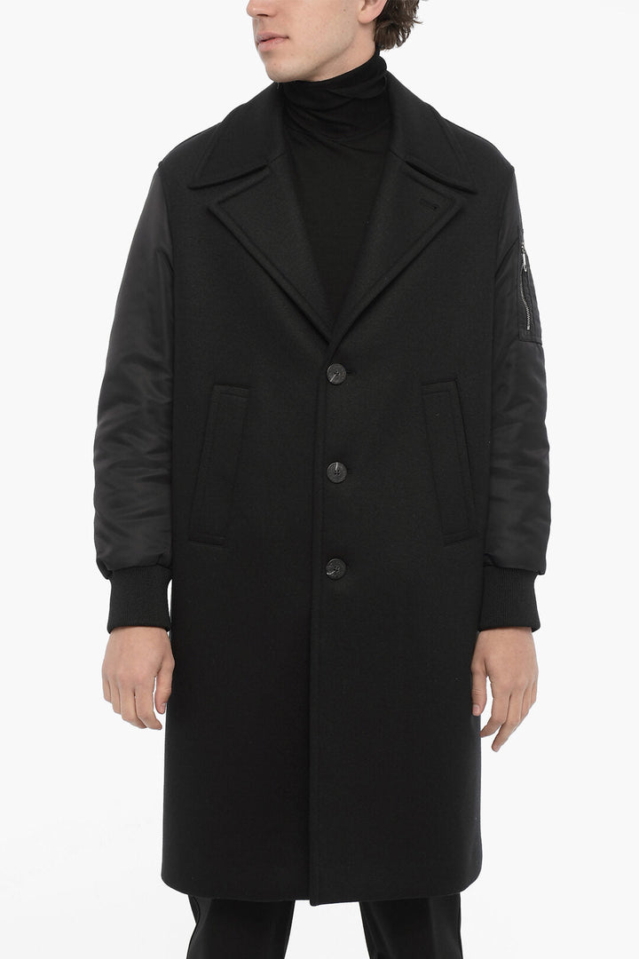 Other - Neil Barrett Oversized Coat with Nylon Sleeves - 7417303269783 - Ask Me Wear