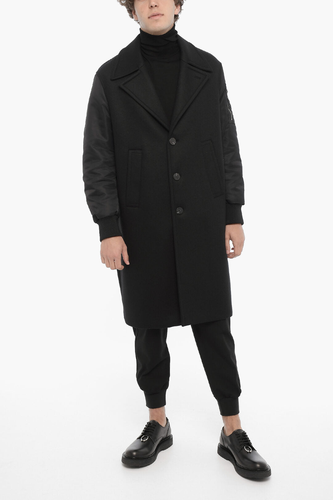 Other - Neil Barrett Oversized Coat with Nylon Sleeves - 7417303269783 - Ask Me Wear