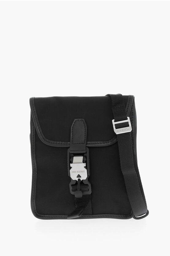 Bags - Neil Barrett Solid Color Mini Bag with Leather Trims - 7417303266676 - Ask Me Wear