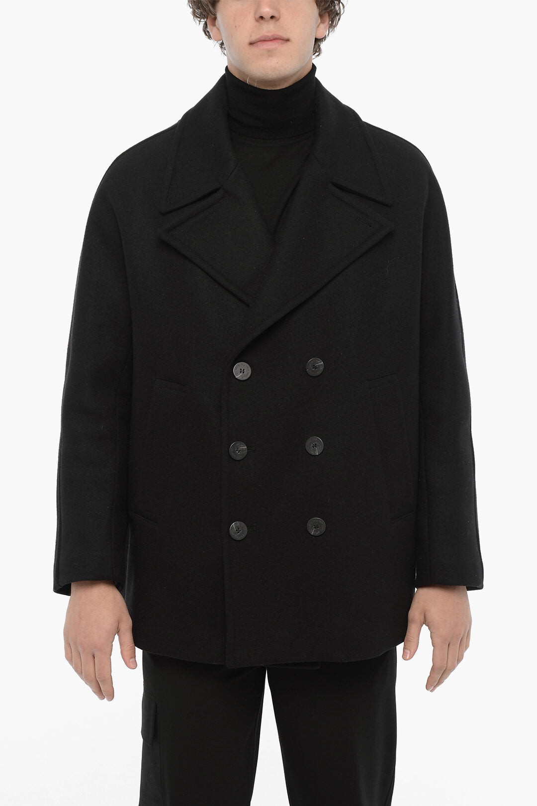 Other - Neil Barrett Wool Blend Double Breasted Peacoat - 7417303375637 - Ask Me Wear