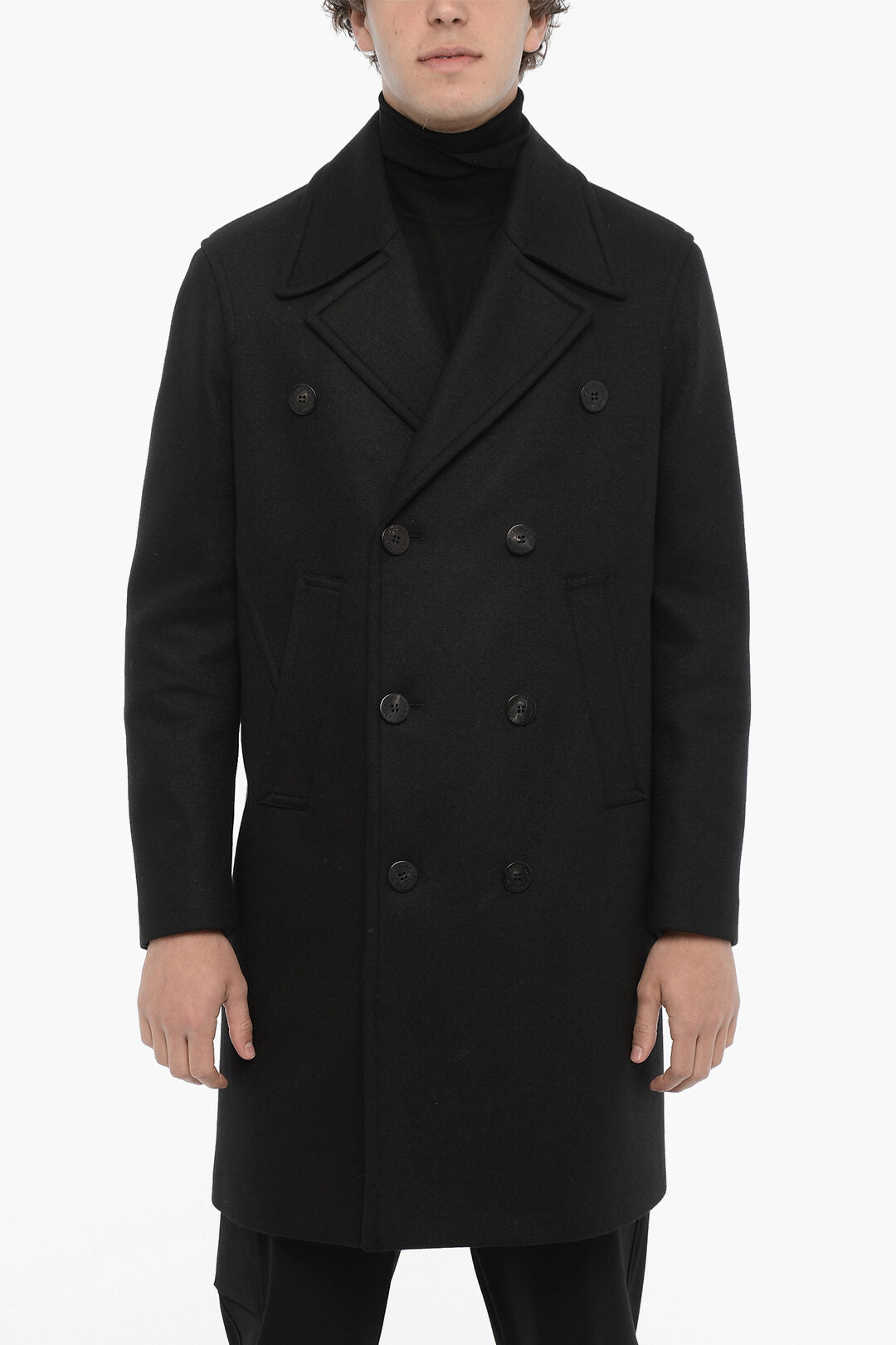 Other - Neil Barrett Wool Blend Easy Fit Double Breasted Coat - 7417302473204 - Ask Me Wear