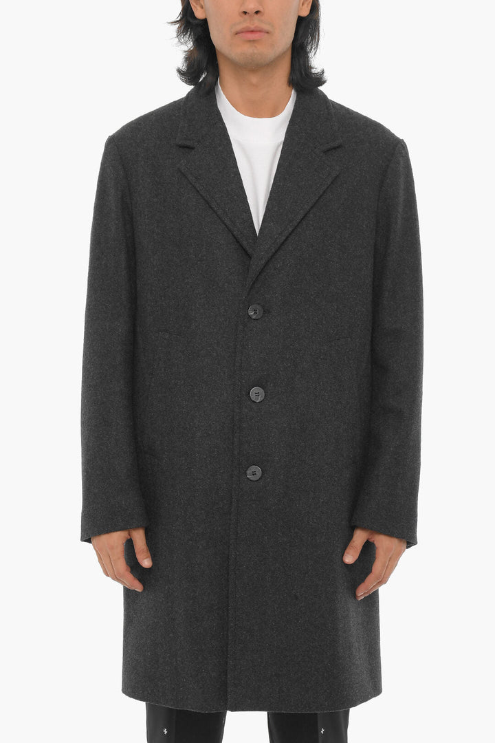 Other - Neil Barrett Wool Blend Slim Fit Single Breasted Coat - 7417303375149 - Ask Me Wear