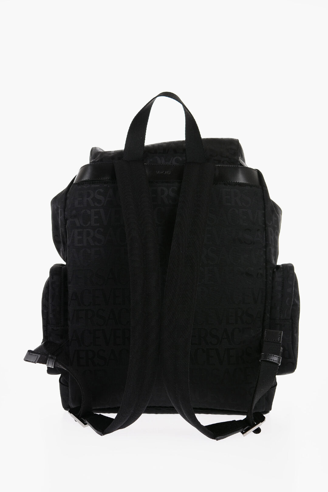 Versace Nylon Backpack with All-Over Logo