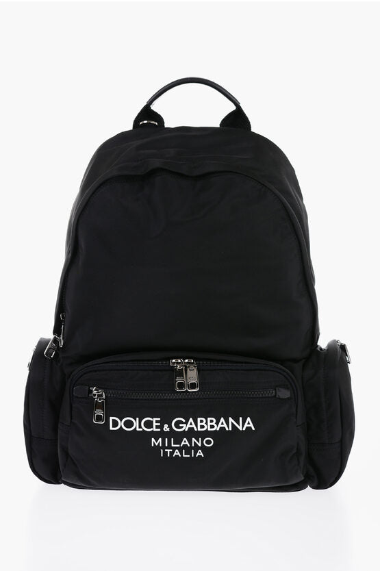 Dolce & Gabbana Nylon Backpack with Embossed Logo