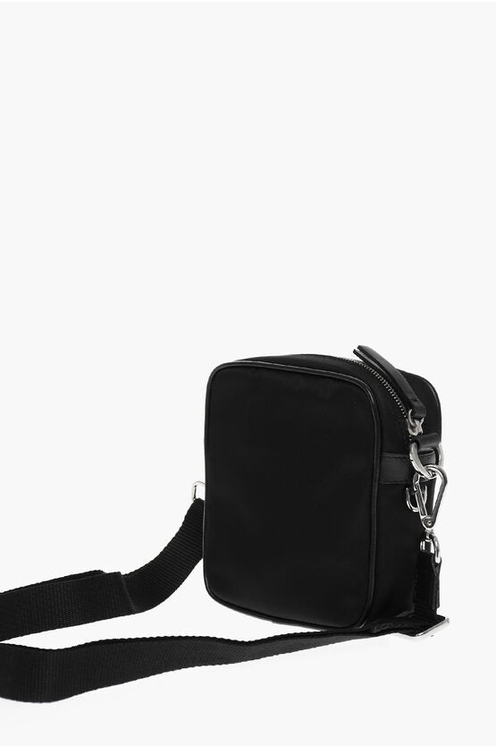 Neil Barrett Nylon BEARBRICK Crossbody Bag with Leather Trims