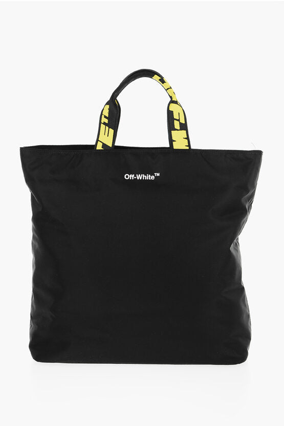 Off-White Nylon HARDCORE Tote Bag with Logoed Handles