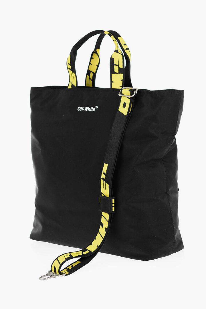 Off-White Nylon HARDCORE Tote Bag with Logoed Handles